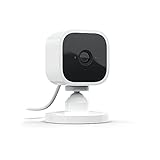 Blink Mini | Cámara de seguridad inteligente compacta, interior, cableada, vídeo HD 1080p, detección de movimiento, audio bidireccional, fácil de configurar, compatible con Alexa | 1 cámara (blanco)