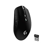 Logitech G305 LIGHTSPEED Ratón Gaming Inalámbrico, Captor HERO 12K, 12,000 DPI, Ultra-ligero, Batería de 250h, 6 Botones Programables, Memoría Integrada, PC/Mac - Negro