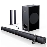 MEREDO Barra de Sonido 180W 2 en 1, Desmontable para TV de 2.1 Canales con subwoofer, ARC/Óptico/BT 5.0/Conexión AUX 5 Modos EQ 12L Graves Profundos - 94cm