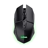 Trust Gaming GXT 110 Felox Ratón Inalámbrico Gaming Recargable, Batería de 80h, 800-4800 dpi, Iluminación LED Multicolor, 6 Botones, Ratón Gaming para Portátil, PC, Windows - Negro