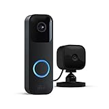 Blink Video Doorbell + Blink Mini (Negro) | Audio bidireccional, vídeo HD, gran autonomía, detección de movimiento, notificaciones de timbre en la app, compatible con Alexa (negro)