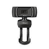 Trust Trino HD Webcam con Microfono, 1280 x 720, Enfoque Fijo, Soporte Universal, USB 2.0, Camara Web Soporte Windows, Mac, para Portátil, PC, Ordenador, Videoconferencias, Skype, Teams - Negro