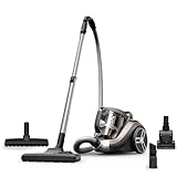 Rowenta Compact Power XXL - Aspiradora sin bolsa, motor de bajo consumo, 900 W, filtración ciclónica avanzada de 3 niveles, depósito de suciedad extragrande de 2,5 L, compacta, animal care, RO4B50