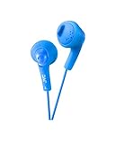 JVC Gumy HA-F160 - Auriculares In Ear con Cable de 1 metro para Android, iPhone, Ordenadores, Portátiles, Consolas y más (Imán de Neodimio, Jack de 3,5 mm, 15 Hz - 20 KHz), Color Azul