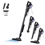 Taurus Amazing - Aspirador vertical HSVC700 700W, 3en1 (Lanza / Escoba/ Mano, Filtro HEPA, Cable de 6 m, Sistema filtraje ciclónico sin bolsa, Zapata Power Brush, Negro y Azul Lavanda