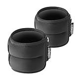 USINGFIT Tobilleras Pesas de Algodón 2 * 0,5kg / 2 * 1kg / 2 * 1,5kg / 2 * 2kg / 2 * 3kg Pesas Muñecas Tobillos Piernas Muñequeras Lastradas, Negro