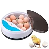 CHIKERS - Incubadora Automática de Huevos Gallina, Aves y Pollos | Incubadora Digital 9/13 Huevos de Polluelos con Control de Temperatura Uso Corral o Uso Doméstico | Regalo para Niños