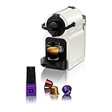 Krups Nespresso Inissia XN1001 - Cafetera monodosis de cápsulas Nespresso, 19 bares, apagado automático, capacidad de 0,7L, diseño compacto, modo eco, color blanco, incluye kit de bienvenida