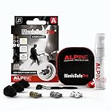 Alpine MusicSafe Pro Tapones de Alta Fidelidad para Conciertos y Reducción de Ruido - Protección Auditiva para Músicos Profesionales y DJs - Tapones Negros