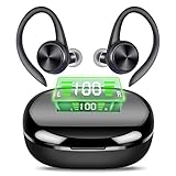 Gnlgnl Auriculares Inalambricos Deportivos,Auriculares Bluetooth con Micrófono,Cascos Inalambricos con Estuche de Carga USB-C,Calidad de Sonido HD,IPX7 Impermeable,48Hrs de Reproducción, Negro