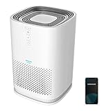 Cecotec Purificador de Aire TotalPure 1500 Connected. 26W, 100 CADR, HEPA, 3 Etapas de filtrado, Control por Wi-fi, 2 Modos de Funcionamiento, Sensor PM 2,5, Cobertura 40 m3 - Blanco