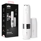 Braun Mini Depiladora Facial FS1000 para Mujer, con Luz Smartlight Incorporada, Depiladora Facial con Precisión, Labio Superior, Barbilla y Mejillas, Blanco