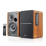 Edifier Altavoces Activos de estantería con Bluetooth R1280DBs- Entrada óptica - Altavoces de Estudio Tipo Monitor 2.0 Wireless - 42W RMS con Salida de línea para subwoofer - Grano de Madera