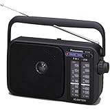 Panasonic RF-2400DEG-K - Radio Portátil FM/Am, (770mW, Iluminación LED, FM/Am, Fácil y Simple de Usar, Sintonizador Digital, Altavoz Amplio Rango 10 cm, Asa para Transportar) Color Negro