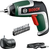 Bosch Home and Garden atornillador a batería compacto IXO set (7.ª generación; 3,6 V; 2,0 Ah; 5,5 Nm; adaptador de atornillado en ángulo; con cable micro USB; atornilla hasta 190 tornillos; caja)