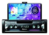 Pioneer SPH-10BT - Autoradio 1 DIN con sintonizador RDS y Bluetooth®, USB. Compatible con iPhone y Android. Con soporte para Smartphone