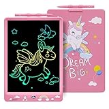 DYNASONIC (DYNA-PM Unicornio) Tableta escritura LCD color de 10 pulgadas para niños. Pizarra magnética para dibujar. Juguete educativo. Regalo para niño. Pizarra infantil 2 3 4 5 6 7 8 9 años