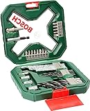 Bosch 34 uds. Set de puntas de atornillar y brocas X-Line (para madera, mampostería y metal, accesorios para taladro y destornillador)